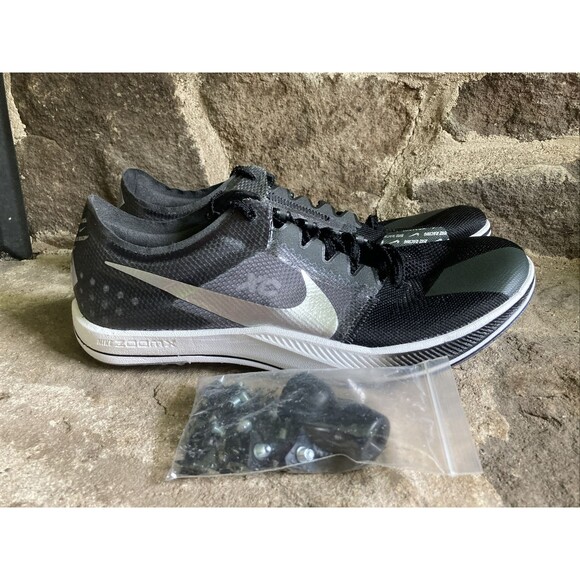 Nike ZoomX Dragonfly XC Spikes Black Metallic Silver DX7992-001 Men's Size 10 - Picture 2 of 8